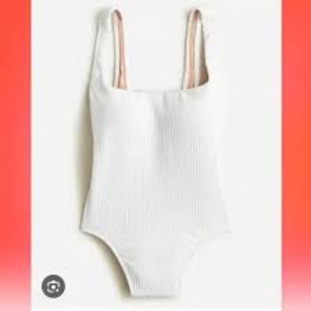 J crew textured white one piece - 0L